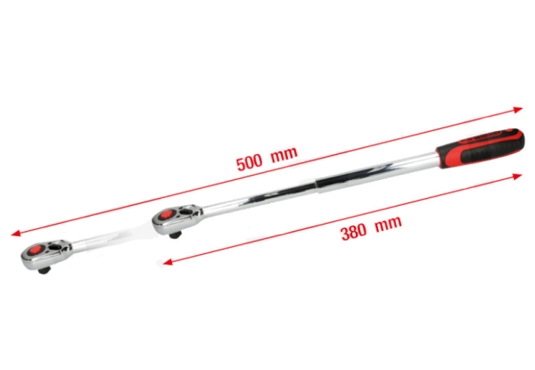 KS Tools 1/2" Teleskop-Umschaltknarre CHROMEplus, 36 Zahn, Ratschenmechanismus