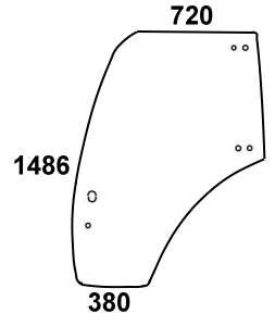 Türscheibe links passend für Deutz Agrotron 85 MK 2